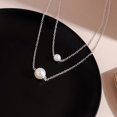 thumbnail image 1 of Tenande Venta caliente Color plata Hoja grande Perla simulada Gotas de agua Collares amp; Colgantes para mujer Accesorios de joyería Collier Tan Jianjun unisex, 1 of 2