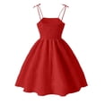 thumbnail image 5 of Busydd Girls Summer Dress 4-15 Years Fashion Strappy Square Neck A-Line Sundress Casual Solid Color Sleeveless Teen Girls' Dresses 14-15 Years, 5 of 9