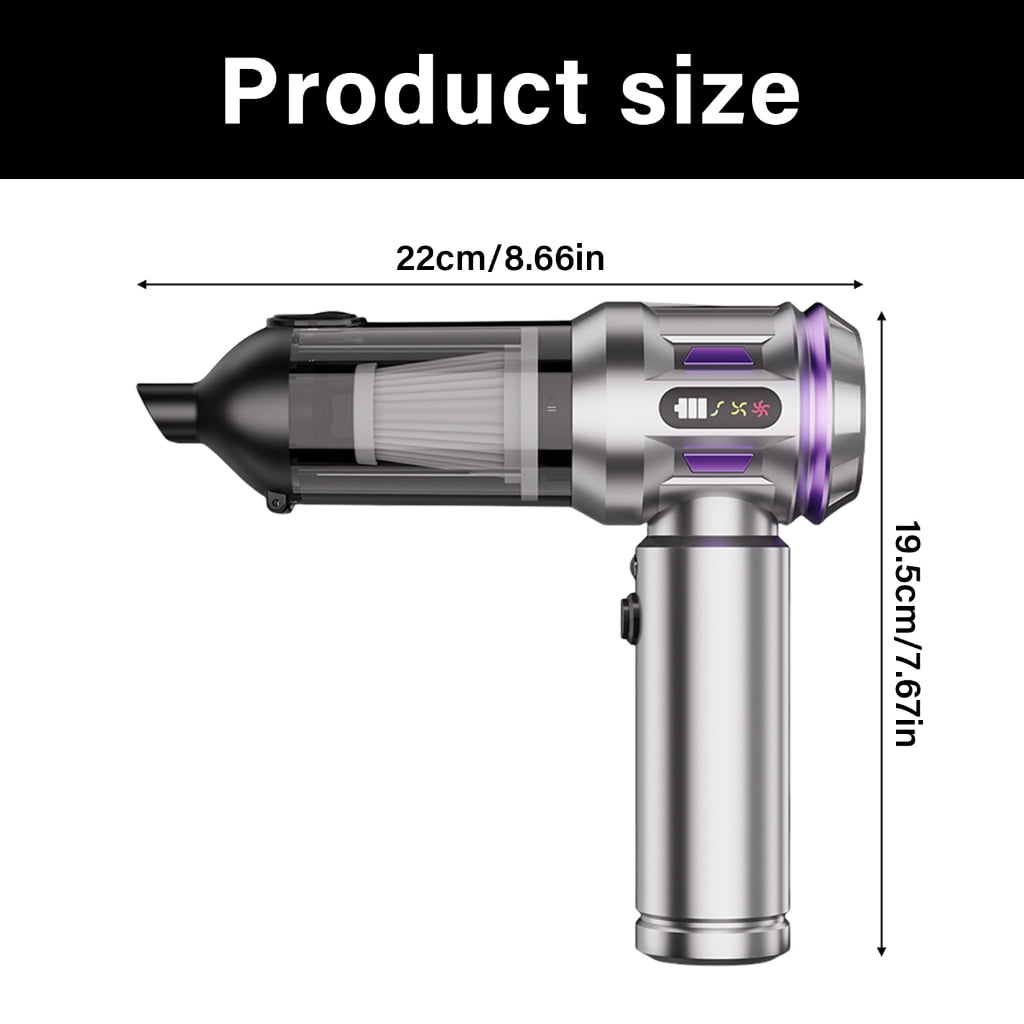 High Suction 18000Pa Car Vacuum Cleaner One Touch Dust Emptying Fast Charging