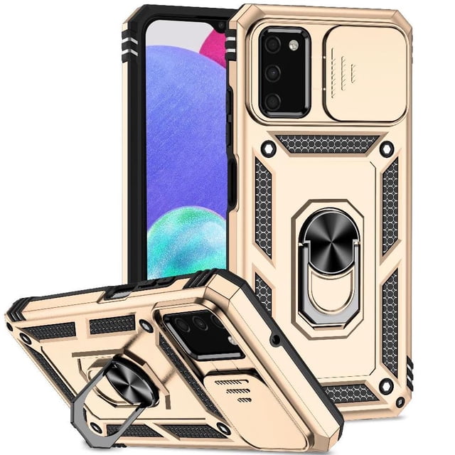 Estuche GANGXUN para Samsung Galaxy A02S, soporte giratorio 360°, estilo mecánico y magnético