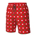 thumbnail image 5 of Naloa White and Green Polka Dot Men's Beach Shorts, Surfing shorts, Swim trunks, Quick Dry Swim Trunks for Surfing Beach Fun - XX-Large, 5 of 9