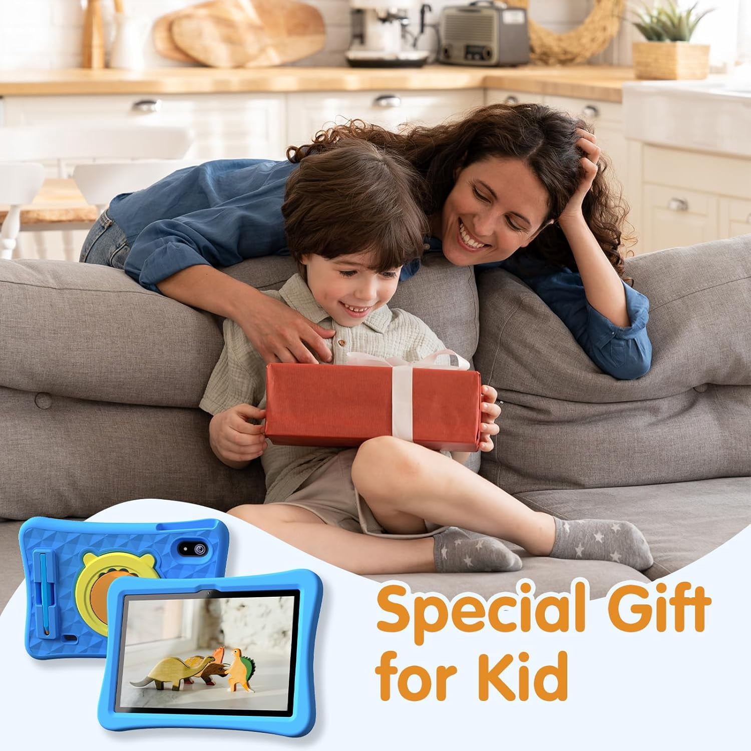 YYSWIE Kids Tablet 10.1 inch - 4GB RAM 64GB Android Tablet for Ages 3-12 with Parental Control, Stylus & Case