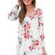 thumbnail image 2 of Camiseta de mujer con cuello en V, camiseta de mujer con cuello en V, camiseta de mujer, camiseta de manga larga transpirable, fiel a su promesa, 2 of 5