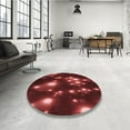 thumbnail image 3 of Ahgly Company Indoor Round Patterned Grapefruit Red Area Rugs, 7' Round, 3 of 6