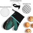 thumbnail image 3 of (Dragonfly Black) 4 Oven Mitts and Pot Holders Sets Farmhouse Kitchen Gloves for Cooking Grilling Baking BBQ Mushroom Pot Holders Cook Essentials Accessories, 3 of 6