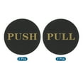 thumbnail image 3 of Uxcell Push Pull Door Sign Acrylic Self Adhesive Round Sticker Black/Golden 4 Pack, 3 of 6