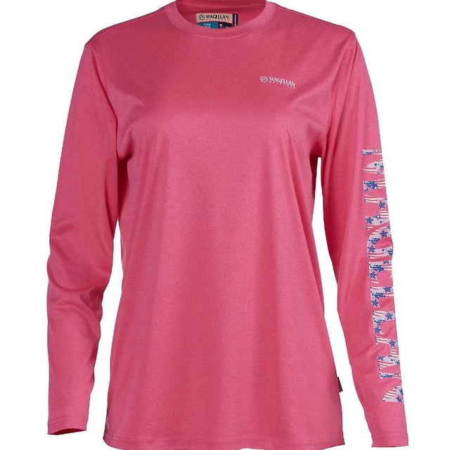 Playera Manga Larga Deportiva Para Mujer - Magellan Outdoors color rosa