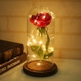 thumbnail image 3 of Lámpara de Cristal Flores Artificales Iluminación de Noche Decoración para Valentín BLESIY Lámpara de escritorio de la decoración casera, 3 of 8