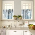 thumbnail image 2 of Coastal Curtain Valance Treatment Tires,Nautical Summer Starfish Coral Shells Blue Beach Kitchen Window Curtain Valance 3 Piece Rod Pocket Home Decor Treatment Tires 54x18in+27x36in x2 inch, 2 of 6