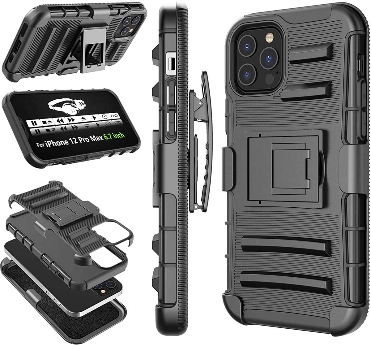 iPhone 12 Pro Max / iPhone 12 Mini / iPhone 12 Pro Cases Cover Holster