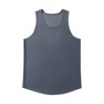 thumbnail image 2 of Wyobmus Men's Sport Tank Top Quick Dry Sleeveless Y-Back Muscle Shirt Casual Ventilated Fitness Sport Round Neck T Shirt M-3X B-Dark Gray, 2 of 4