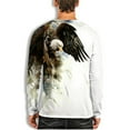 thumbnail image 4 of Workout Shirts for Men,Long Sleeve 3D Animal Graphic Print Tee Shirt Casual Round Neck Pullover Sweatshirts Top, 4 of 4