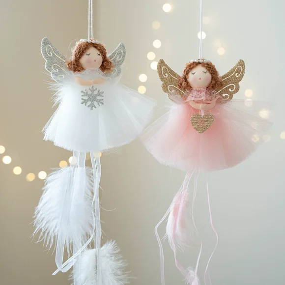 Angel Christmas Tree Decorations,2Pcs Christmas Tree Hanging Pendant Angel Doll Pendant/Angel Doll Ornaments for Christmas Party New Year