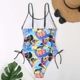 thumbnail image 4 of Fvwitlyh Ensemble Bikini pour Femmes Maillot de Bain Rétro Froncé Deux Pièces Tankini à Nouer sur le Côté, 4 of 4