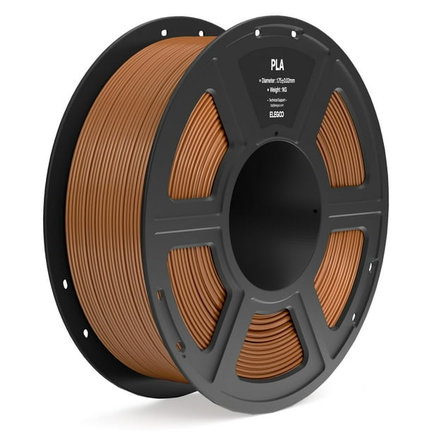 Filamento para impresora 3D ELEGOO PLA de 1,75 mm, marrón, 1 kg