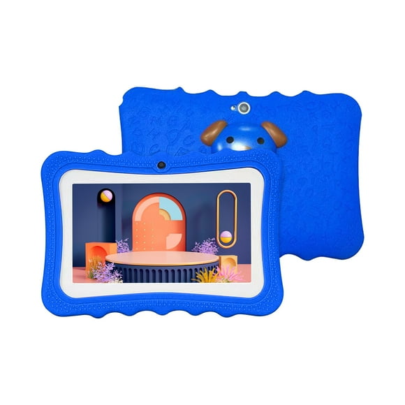 Childrens Learning Tablet 7-Inch Childrens Tablet Computer 1+8G Android Tablet Cartoon Front and Rear Dual Camera Tablet Childrens Early Education Learning Machine Parent-Child Gift