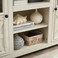 thumbnail image 5 of Sesslife Farmhouse TV Stand with Adjustable Shelves and 2 Storage Cabinets for 65 inch TVs, Rustic Entertainment Center with Double Barn Doors, TV Media Console Table with Double Rustic Doors, White, 5 of 13