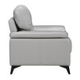 thumbnail image 4 of Lexicon Mischa Fauteuil d'Appoint Assorti en Cuir, Gris Argenté, 4 of 7