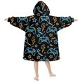 thumbnail image 2 of Game Controller Black Pattern Lamb Fleece Blanket Hoodies for Teens ,Teens Oversize Sherpa Wearable Hooded Blanket Sweatshirt with Super Pockets, 2 of 6