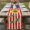Red Yellow, variant on Table Runner 72 Inches Long for Kitchen Dining, American Flag Dresser Scarf Farmhouse, Dining Table Decorations for Wedding/Parties, Sunflower Vintage USA Flag 14 x 72 In