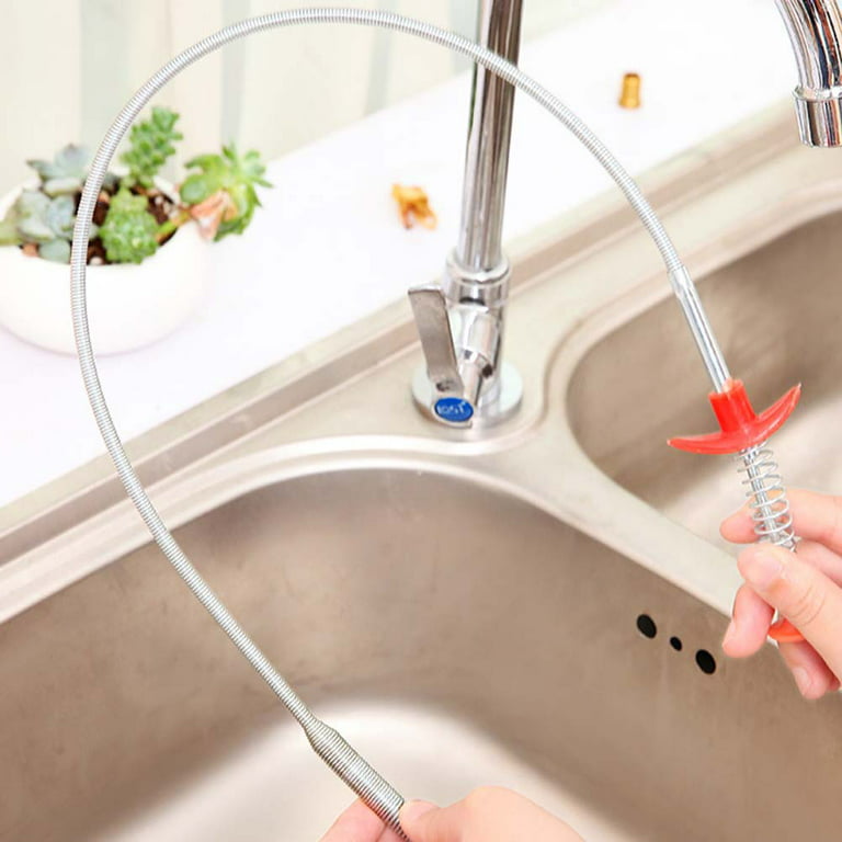 24.4 Inch Spring Pipe Dredging Tools, Drain Snake, Drain Cleaner Sticks Clog  Remover Deep Fryer Cleaning Tools Household For Kitchen Sink From  Beautylife88, $7.17