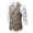 Khaki, variant on WIZUTIZ Men's Casual Vest Solid Color Vintage Lapel Button Front Multi-Pocket Sleeveless Breathable Lightweight Summer Fashion Waistcoat