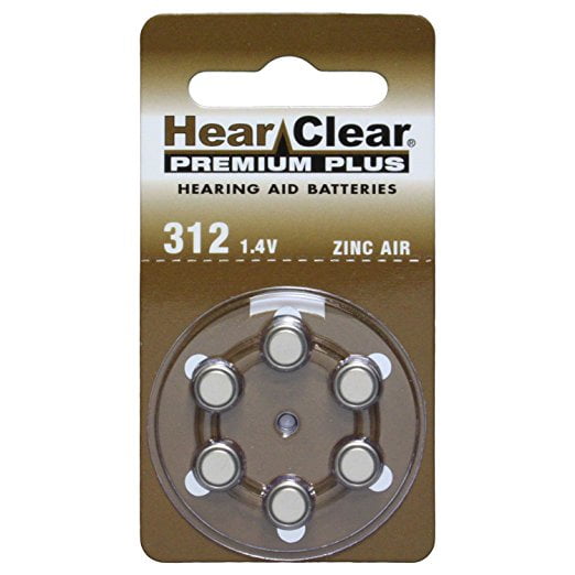 60 Hearclear Hearing Aid Batteries Size 312