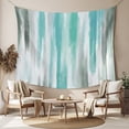 thumbnail image 2 of Turquoise Gray Large Tapestry for Bedroom Wall Hanging Tapestry, Farmhouse Abstract Gradient Aesthetic Ceiling Backdrop Tapestries Poster Blanket Wall Decor for Teens Room Living Room Dorm 100" x 59", 2 of 8
