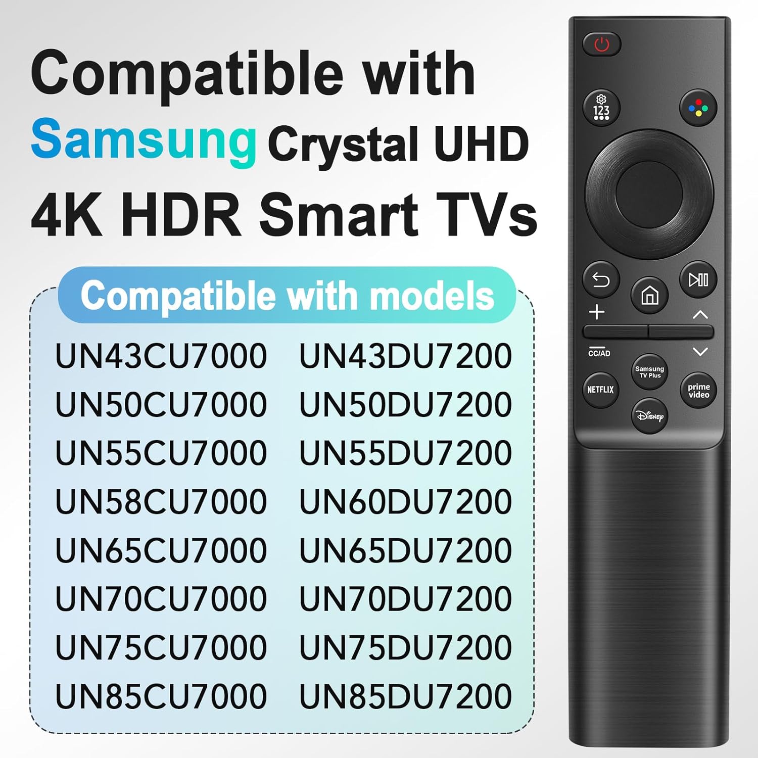 Samsung Crystal UHD Remote Control Replacement, BN59-01388A photo 6