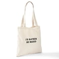 thumbnail image 6 of CafePress - Rather Be Naked Tote Bag - Unisex Canvas Tote Bag, Beige, 1-Piece, 6 of 6