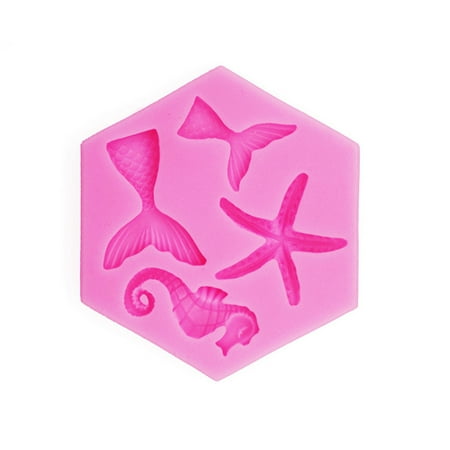 

Trayknick Cake Mold Healthy Soft Lightweight Marine Life Shape Mold Chocolate Candy Cake Mould for Home