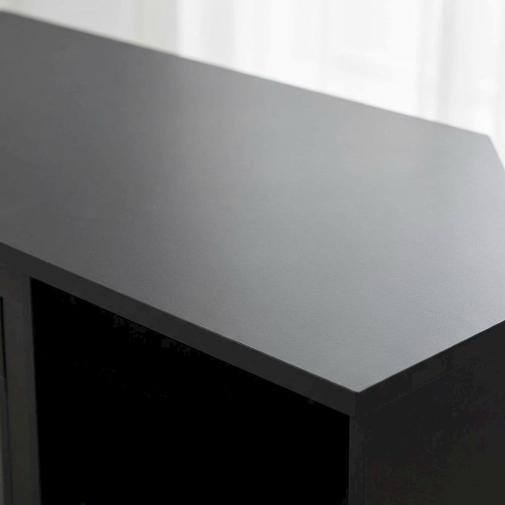 Wood TV stand with metal legs for 55-inch TVs, modern design, Americano