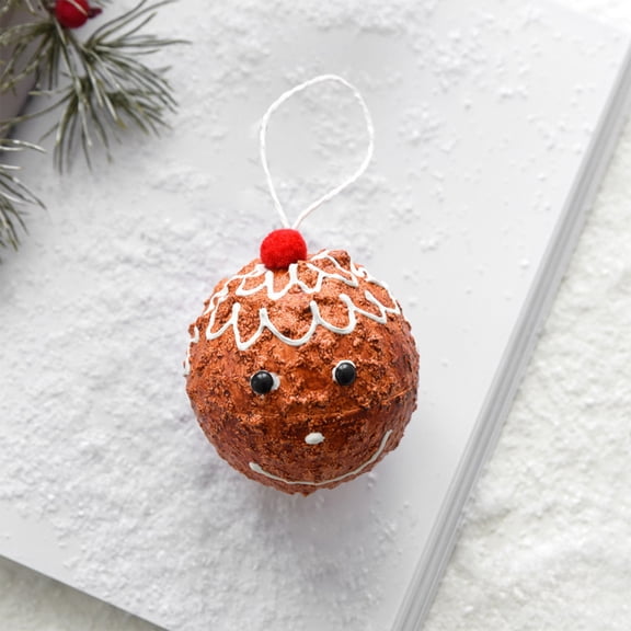 Luxcidy Christmas Ginger Decoration, Gingerbread Christmas Decorations, Glitter Xmas Ornaments Christmas Tree Decor for Indoor Outdoor Holiday Party Supplies