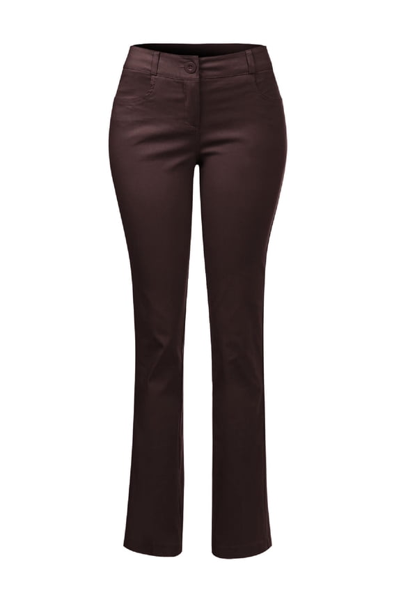 Women's Comfy Bootcut Curvy Fit Trouser Pants