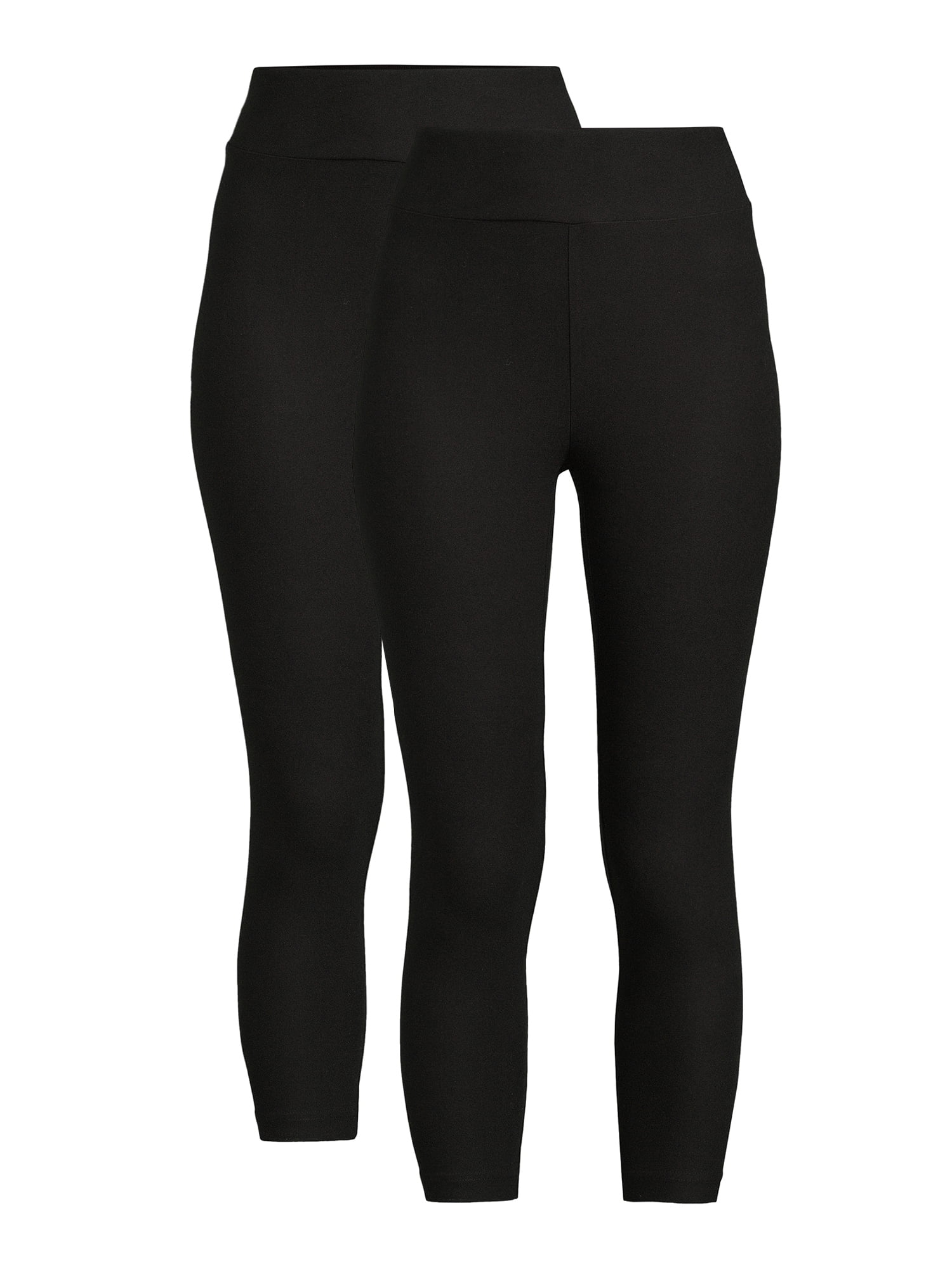 Buy Time and Tru Womens High Rise Knit Capri Leggings, 2Pack Online in