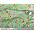 thumbnail image 2 of Soimoi Polyester Crepe Fabric Floral & Owl Cartoon Print Fabric by Yard 52 Inch Wide, 2 of 3
