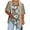Orange-Shirts, variant on Inverlee Women's Boho Floral Print Plus Size Short Sleeve Shirts Summer Trendy Loose Fit V Neck Tunics Dressy Casual Stretchy Breathable Tops Blouse