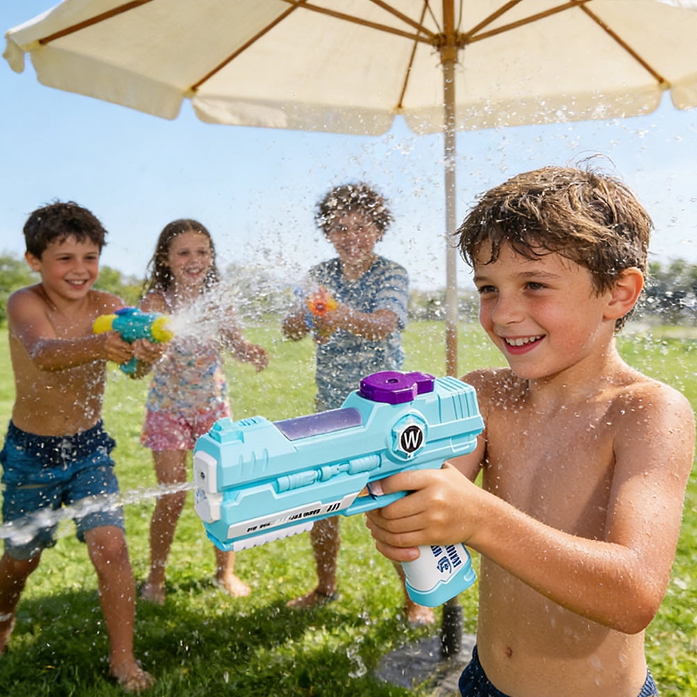 HAHUT Electric Water Gun, High Capacity Automatic Squirt Guns Toy for Summer Outdoor Beach Swimming Pool Party (Blue)