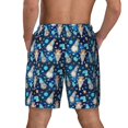 thumbnail image 4 of Uemuo Ice blue old man cute winter Pattern Mens Swim Trunks Quick Dry Board Shorts with Mesh Lining, Stretch Beach Shorts Quick Dry No-Chafing Board Shorts-, 4 of 9