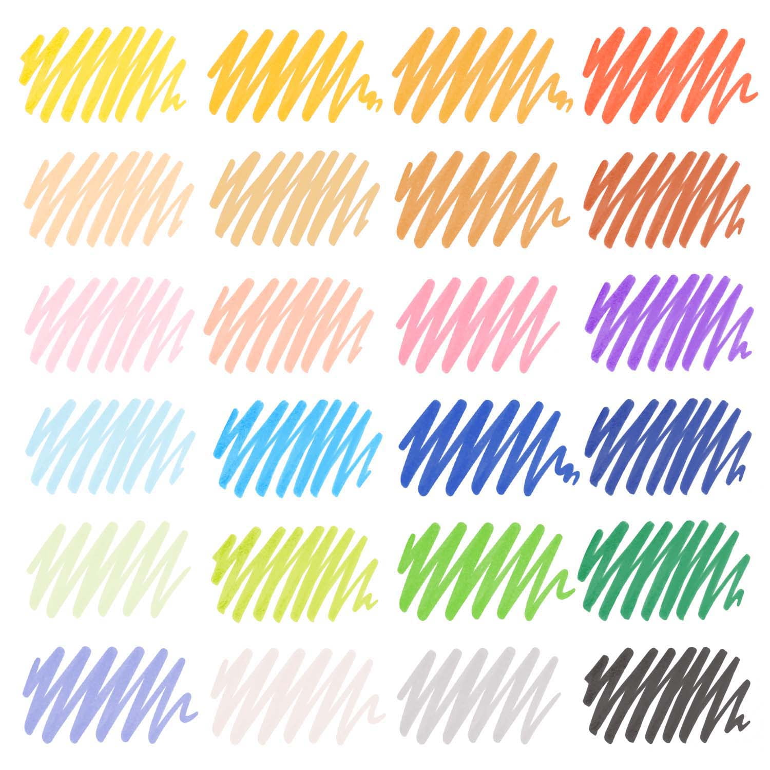 Arteza Set of Felt Brush Tip Pens, Basic Colors - 24 Pack