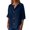 Navy, variant on Lixiuxyad Womens Solid Color T Shirts Women's V Neck Button Down Shirt Casual Blouse For Daily Wear And Spring Summer Fall Tops Loose Fit Comfortable Button Up Shirt With Classic Design