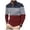 A-Red619, variant on Bibifish Mens Polo Shirt Two Tone Color Block Panels Zip Front Collar Shirt Simple Chest Pocket Minimalist Tops