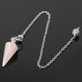 thumbnail image 4 of Stone, Pendant Dowsing Cone Energy Spiritual Necklace, Balancing, Accessories, for Women Jewelry Gifts Ornaments - pink, 4 of 8
