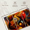 thumbnail image 6 of Elephant Stock Abstract Portrait Wall Art - Horizontal Multi Panel Canvas - Living Room Wall Decor - Abstract Multi Panel - Orange And Red Decor - 45" x 28", 6 of 8