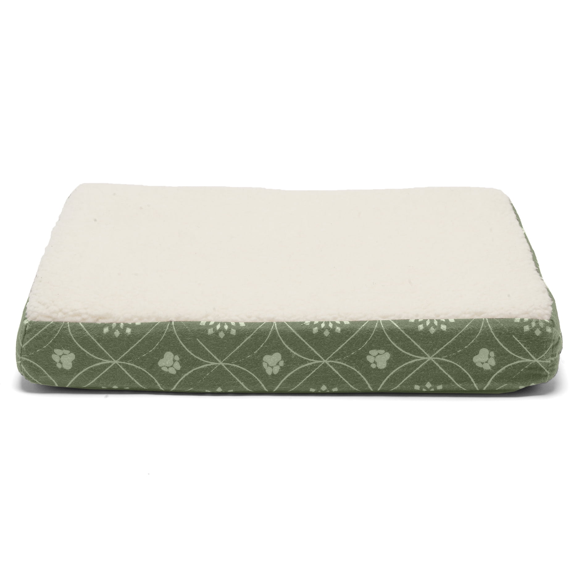 FurHaven Cooling Gel Paw Print Mattress Pet Bed for Dogs & Cats, Jade