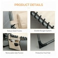 thumbnail image 6 of Folding Chaise Lounge Chair, Outdoor Reclining Beach Chair with Pillow - Adjustable 5-Position, Padded, Portable for Patio, Camping, Beige, 6 of 9