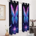 thumbnail image 3 of Dreamy Purple Butterfly Pattern (48)-2 2pcs Blackout Curtains For Living Room Bedroom Grommet Top Window Set for Left And Right Biparting Open, 3 of 6