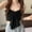 Black, variant on Tie Front Tops For Women Cute Button Up Tops For Women Light Tank Tops For Women Dressy Tanks Causal Top Sleeveless Tops For Women Vacation Outfits For Women Stand Collar Shirt