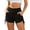 Black, variant on Kingdiese Womens Plus Size Swim Shorts For With Ruched Waist Control Built In Bikini Bottoms Swimwear Board Shorts Womens Swimwear, Size XXL