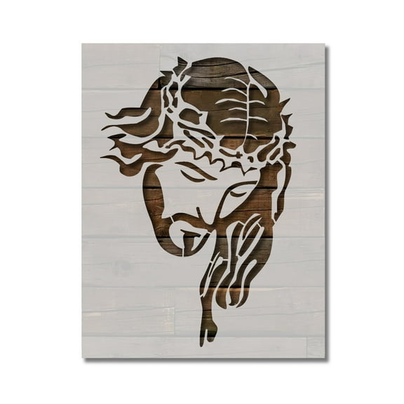 Jesus Christ Crown Thorns Stencil Template Reusable 8.5 x 11 for Painting on Walls, Wood, Etc. By Stencilville